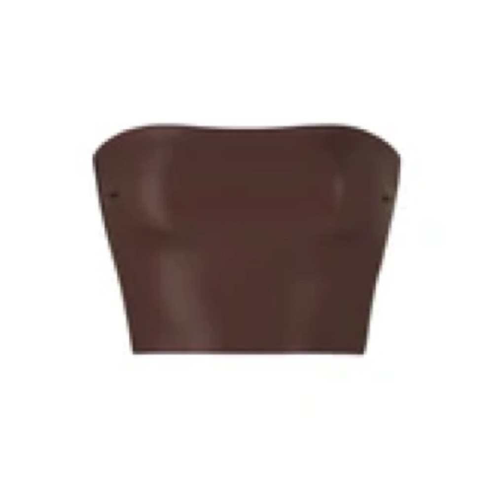 Skims FAUX LEATHER TUBE TOP | COCOA / XL